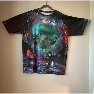 Threyda Art Apparel XXL Cosmic Jellyfish Portal Graphic Tee